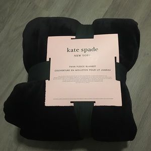 Kate Spade- Black Fleece Blanket
